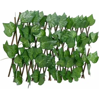 vidaXL Rankgitter mit Künstlichem Weinlaub 5 Stk. Erweiterbar 180x20cm - Grün