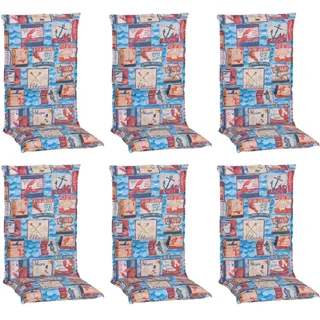 Beo Sitzauflage Hochlehner Togo 6er Set Maritim Hellblau