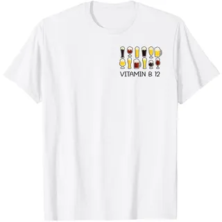 Vitamin B12 X Vitamine Bier 12 - Beer Bierliebhaber Fun T-Shirt, Herren, Weiß, L