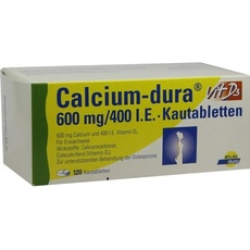 Bild von Calcium-dura Vit D3 600mg/400 I.E. Kautabletten 120 St.