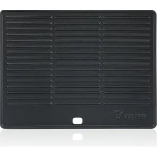BBQ-Toro Gusseisen Grillplatte 40 x 31 cm | Wendeplatte, emailliert - Schwarz