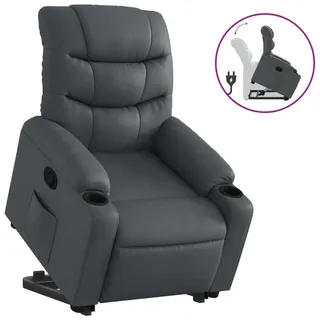 vidaXL Relaxsessel mit Aufstehhilfe Grau Kunstleder - Grau