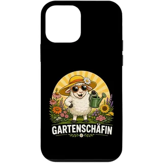 Hülle für iPhone 12 mini Blumen Gartenschäfin Gartenarbeit Gießkanne