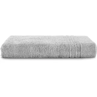 Komfortec Badetuch 100x200 cm aus 100% Baumwolle, Saunatuch XXL, Weich, Groß, Frottee, Schnelltrocknend, Silber