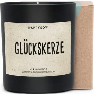 Glückskerze - Duftkerze mit Spruch als liebevolle Geschenkidee, kleine Aufmerksamkeit für Freundin, Kollegin oder Mama, blumiger Duft, Kerze im Glas