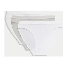 M&S Collection 3er-Pack Baumwoll-Slips mit Stretch (6-16 Jahre) - White Mix, White Mix, 9-10 Jahre