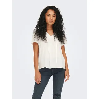 Jdy Kurzarmbluse JDYLIMA LIFE S/S TOP WVN NOOS Weiß 38