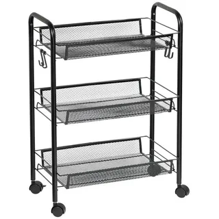 KESPER | Schwarz , Metall, | 44x63.5x26 cm, , Esszimmer, Servierwagen