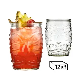 LIBBEY Trinkglas TIKI, 473 ml, Stilvolle Trinkgläser für Zuhause und Bars, 1 Karton = 12 Stück