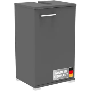 Fackelmann Easy Waschbeckenunterschrank in Anthrazit – 40cm Breite, Flexibler Türanschlag, Modernes Design und praktischer Stauraum, inkl- Füße – Made in Germany