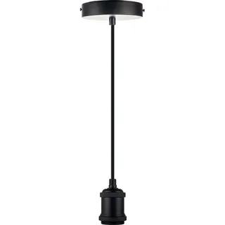 LUXULA 1-flg. E27 1,5 m Textilkabel rund schwarz