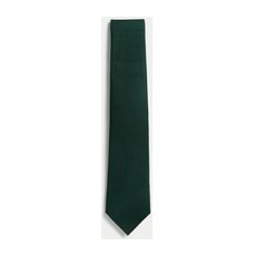 Mens M&S SARTORIAL Strukturierte Krawatte aus reiner Seide - Green, Green, Einheitsgröße