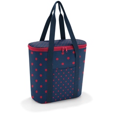 Bild thermoshopper Kühltasche für den Einkauf oder das Picknick mit 2 Trageriemen Aus wasserabweisendem Material, Farbe:mixed dots red