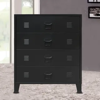 vidaXL Schubladenschrank 78 x 93 x 40 cm Schwarz