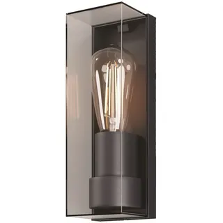 Außenlampe Wand Aluminium Graphit IP65 Garten h:25,6 cm E27 Außen Wandleuchte