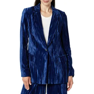 The Drop Blazer für Damen, Blake Lang, Saphirblauer Samt, L