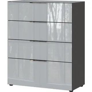 Germania Kombikommode 83 x 102 x 42 cm grafit / silber