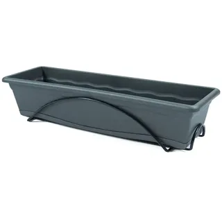 Plastiken Blumenkasten 60 x 24 cm Anthrazit
