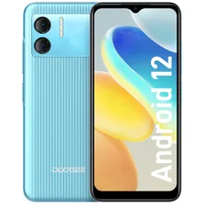 DOOGEE X98 Pro Android 12 Smartphone ohne Vertrag Günstig, 9GB/64GB 1TB Erweiterbar, Helio G25 Octa-Core 6.52 Zoll HD+ Display 4200mAh, 12MP+8MP Triple Kamera, Dual 4G Simlockfreie Handys Blau