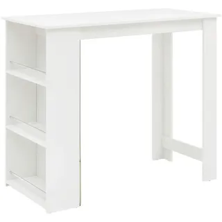 Wohnling Bartisch rechteckig 120 x 60 x 107 cm Weiß