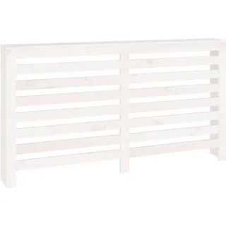 vidaXL Heizkörperverkleidung Weiß 153x19x84 cm Massivholz Kiefer
