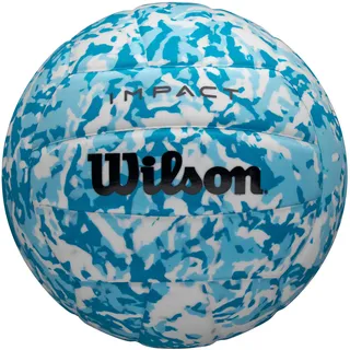 Wilson Impact Gen Green Volleyball, Mit Druckverschluss-Blase und Eva-Hülle, Ideal für den Innenbereich, Farbe: Blau/Weiß, Offizielle Größe