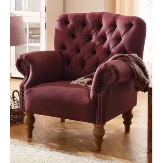 Home Affaire Sessel »Lord« mit echter Chesterfield-Knopfheftung und Ziernägeln Home affaire