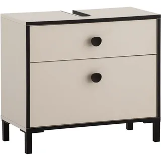 Schildmeyer Waschbeckenunterschrank »Edda, Breite 65,1 cm, abgerundete Griffe mit seidenweicher Haptik« Made in Germany, beige