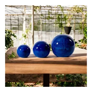 Teramico Dekokugel Gartenkugeln 3er Set Royal Blau, 100% Frostfest blau