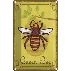Blechschild 20x30 cm - Queen Bee Biene Honig Imkerei