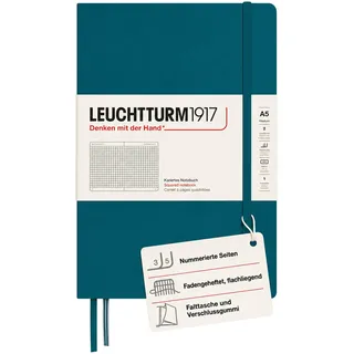 Leuchtturm1917 Notizbuch A5 kariert Pacific Green