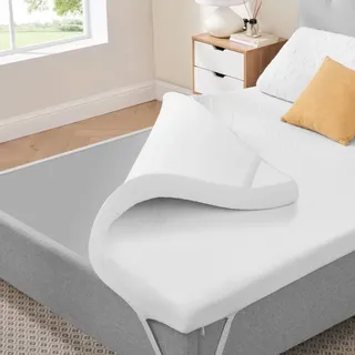 Matratzen Topper 140x200cm 6 cm Höhe Matratzentopper Gel Memory Foam H2&H3 Abnehmbarer Waschbarer Bezug Boxspringbett Schlafsofas