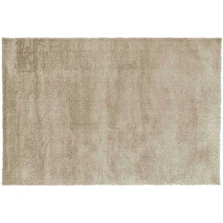 Douceur d'Intérieur Tango rechteckiger Teppich (160 x 230 cm), Taupe, Shaggy, einfarbig