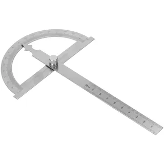 0-180 Grad Edelstahl Winkelmesser Goniometer Winkelsucher Messgerät mit 15 cm Lineal(120 * 150mm)
