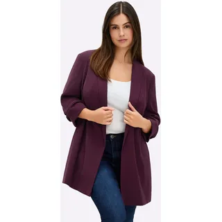 Longblazer SHEEGO "Longblazer", Damen, Gr. 54, rot (burgund), 100% Polyester, Blazer Longblazer