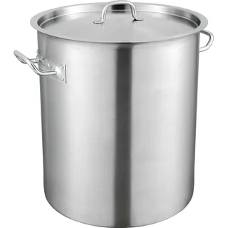 Kochtopf 39,7 L Edelstahl, 350 x 410 mm Großvolumiger Suppentopf Komposit-Basis, als Spargeltopf Soßentopf Geeignet, Praktischer Küchentopf Große Zutaten, Induktionsherd Topf Induktionskochtopf