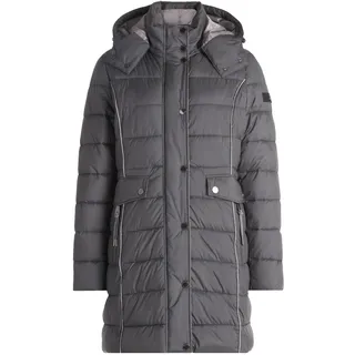 Steppjacke BETTY BARCLAY "Steppjacke mit abnehmbarer Kapuze", Damen, Gr. 46, grau (dunkelgrau), Obermaterial: 100% Polyester PES., Jacken Steppjacke