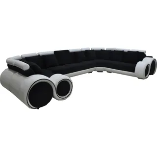 Ecke Leder Modern XXL Couch Wohnlandschaft Ledersofa Sofa U-form A1163 mit USB