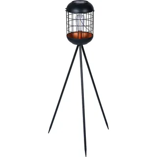 LUXFORM Außen-Stehlampe »Solar-Stehlampe - Leuchtturm - LED - 15 Lumen«, Leuchtmittel LED-Modul   LED fest integriert, Ausgestattet mit 2x Softtone-Filament-LED, schwarz