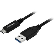 Bild USB 3.0 Kabel USB-C 3.0 [Stecker]/USB-A 3.0 [Stecker] schwarz, 1m (USB315AC1M)