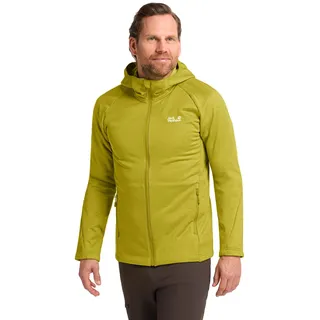 Jack Wolfskin Herren Peak District Hooded Fz M, Chartreuse, S EU