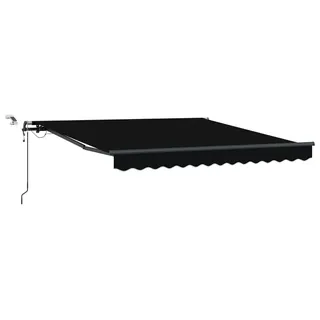 vidaXL Markisenstoff mit Schwarz 300 x 250 cm Polyester - Schwarz
