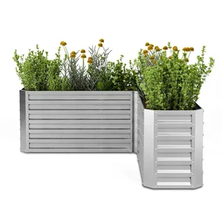 Blumfeldt Hochbeet 160 x 160 x 60 cm Silber