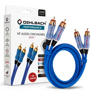 Oehlbach Cinch Audio Anschlusskabel 2x Cinch-Stecker - 2x Cinch-Stecker 1,0m (Oehlbach BEAT!)