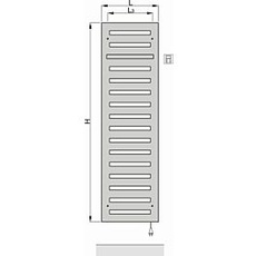 Bild von Zehnder Metropolitan Design Heizkörper elektrisch MEPE-180-040 / GD, Badheizkörper: Weiß RAL 9016