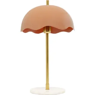 Kare Design Tischlampe Lia Pink, Gold, Marmor, Metall, Moderne Tischleuchte, Büro, Wohnzimmer, Schlafzimmer, Office, keine Leuchtmittel inklusive, 50x30x30 (HxBxT)