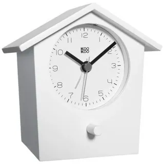 KOOKOO EarlyBird Weiß, Wecker mit Vogelmelodie (Originalaufnahme) oder Dreiklangton