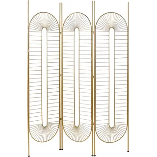 Beliani Raumteiler 3-teilig Gold 135 cm 170 cm Noale
