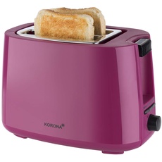Korona 21134 Toaster | 2-Scheiben-Toaster mit Brötchenaufsatz | Auftau- und Aufheizfunktion | 7 Bräunungsstufen | 750 Watt | Beere