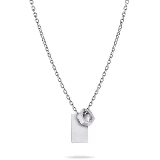 FYNCH-HATTON Kette mit Anhänger The Twist Silber Edelstahl